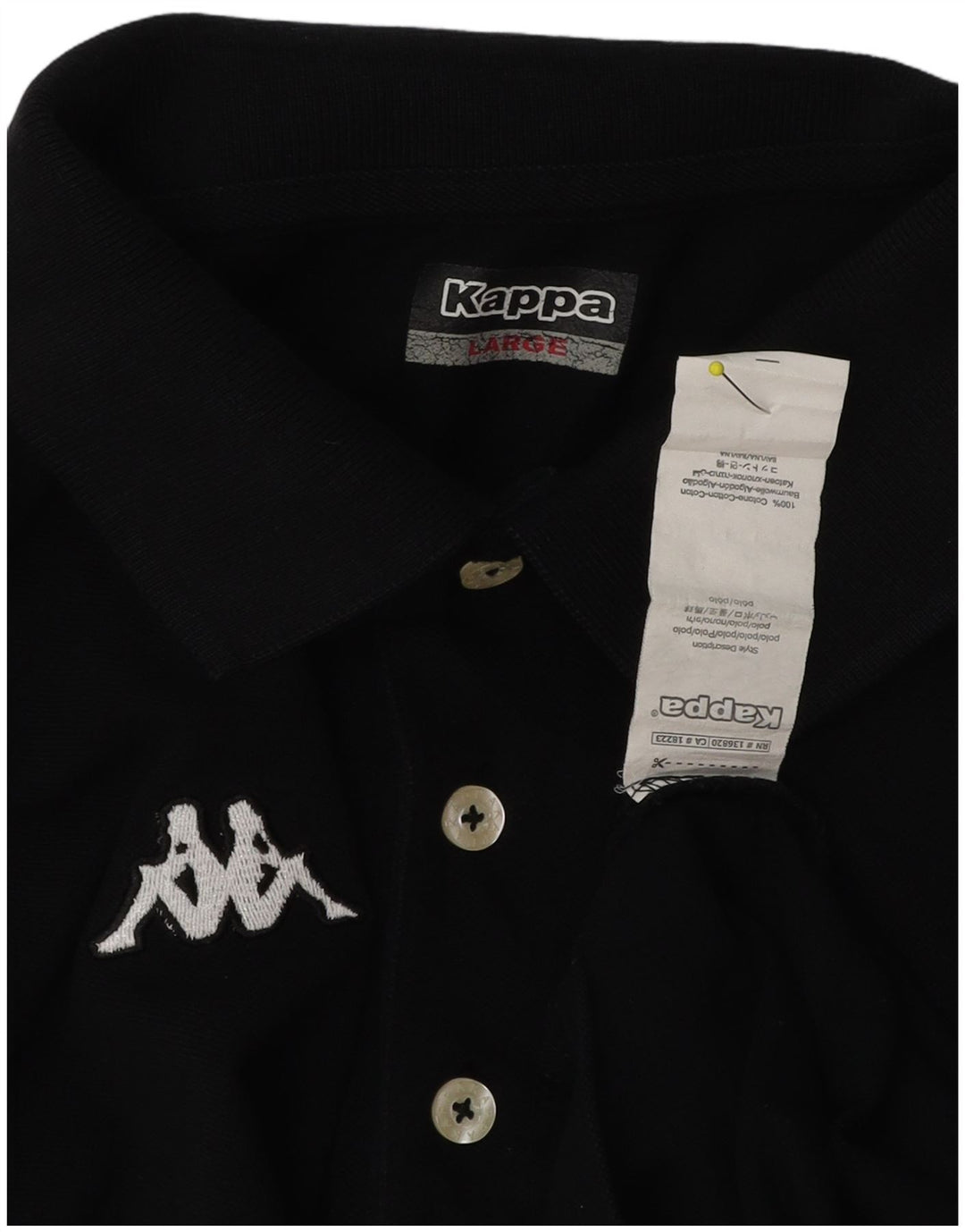 Kappa herre poloshirt stor sort bomuld