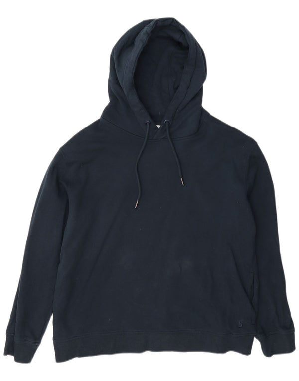 Joules Dame Oversized Hoodie Jumper UK 10 Small Navy Blue Cotton