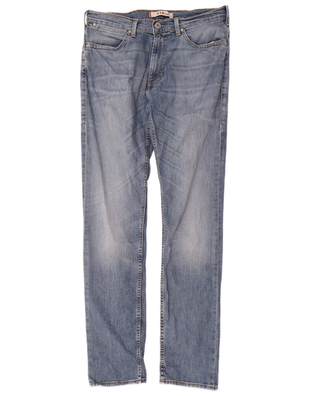LEVI'S Herre 519 Slim Jeans W34 L34 Blå Bomuld