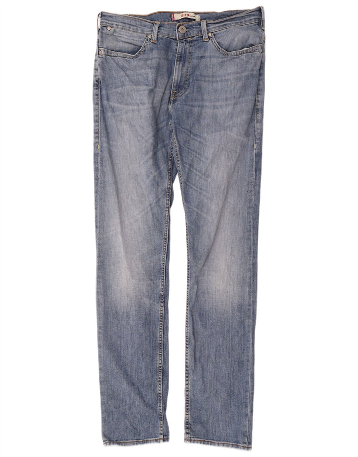LEVI'S Herre 519 Slim Jeans W34 L34 Blå Bomuld