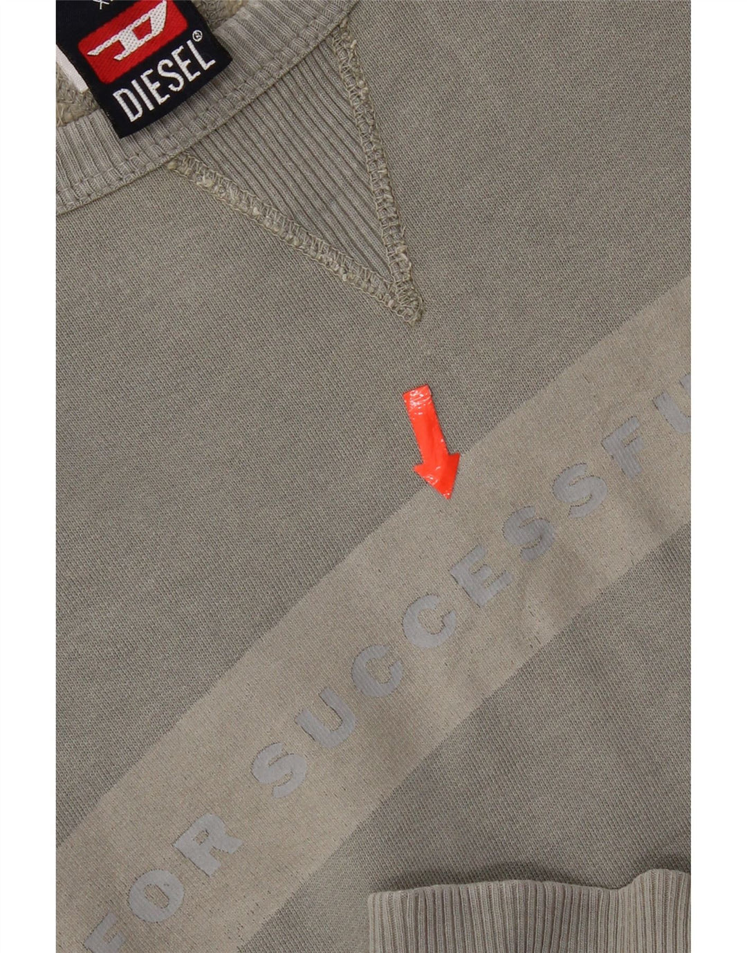 Diesel Herre Grafisk Sweatshirt Jumper XL Grå