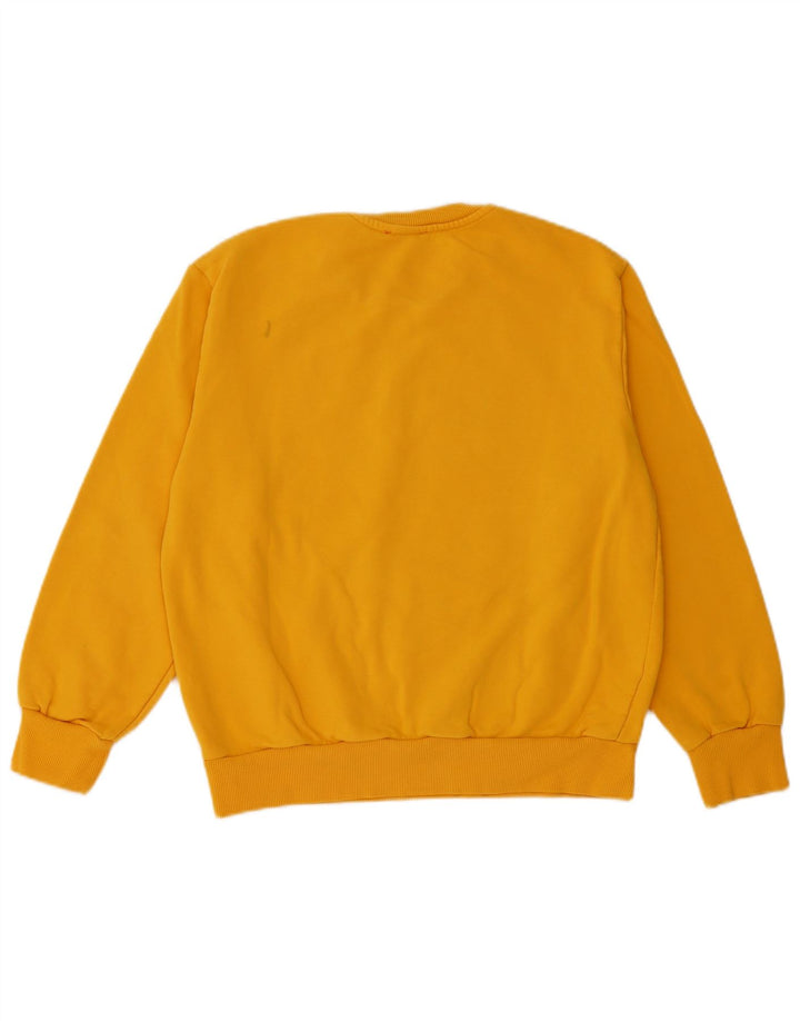 Diesel Dame Grafisk Sweatshirt Jumper UK 14 Medium Gul Bomuld