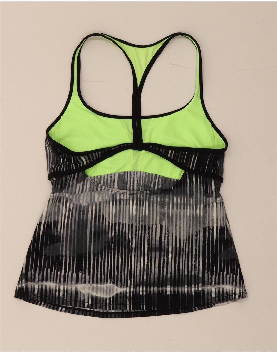 Nike Damevest Top UK 14 Stor sortstribet polyamid