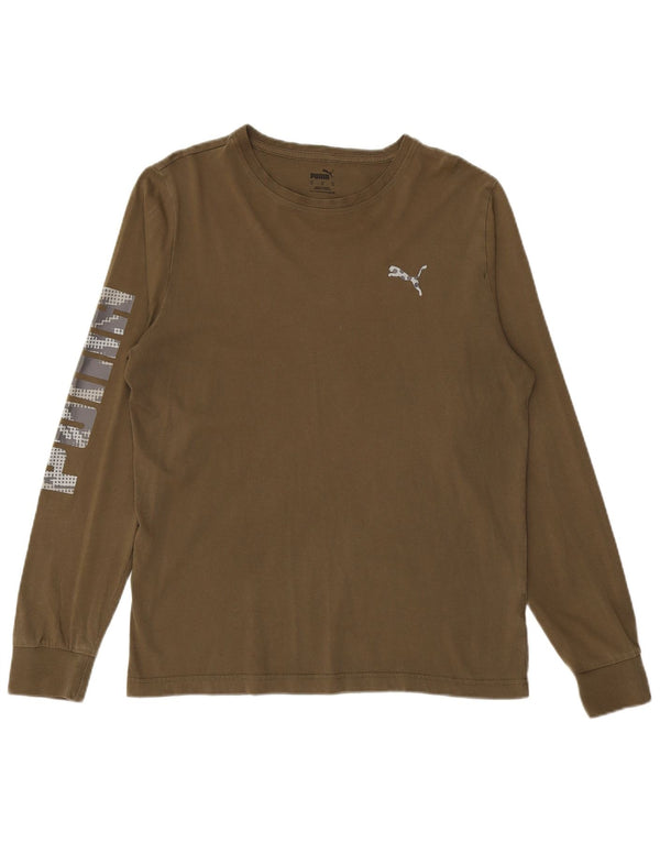 PUMA Herre grafisk top Langærmet Medium Khaki