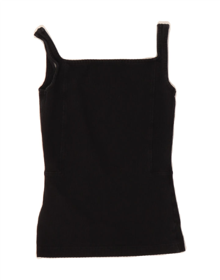 WHISTLES Womens Cami Top UK 4 XS Black Cotton Vintage Whistles and Second-Hand Whistles from Messina Hembry 