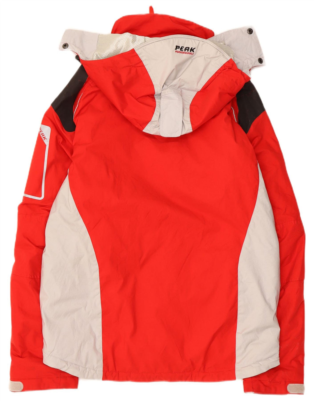 Peak Performance Herre Hætte Skijakke UK 38 Medium Rød Colourblock