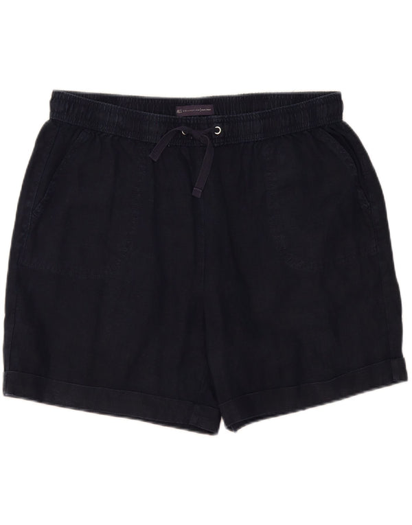 Marks & Spencer Chino Shorts til kvinder UK 16 Large W36 Navy Blue Linen