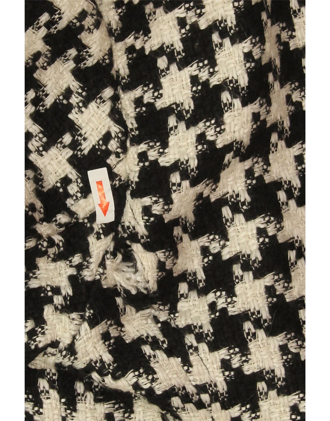 Koton Dame Oversized Overfrakke UK 10 Small Black Houndstooth Uld