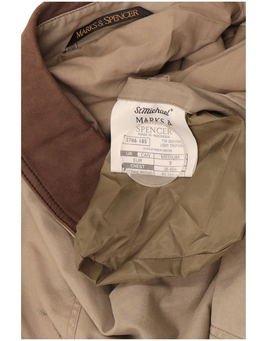 Marks & Spencer Herre Utility Jacket UK 38 Medium Beige Bomuld