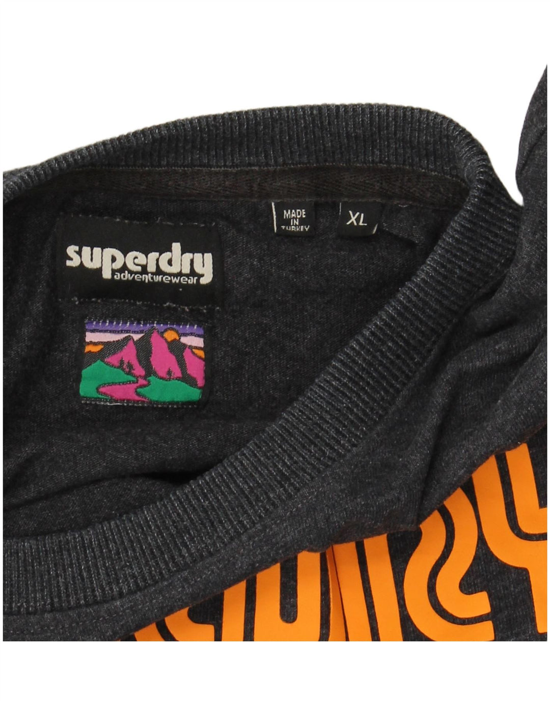 SUPERDRY Herre grafisk T-shirt Top XL Grå