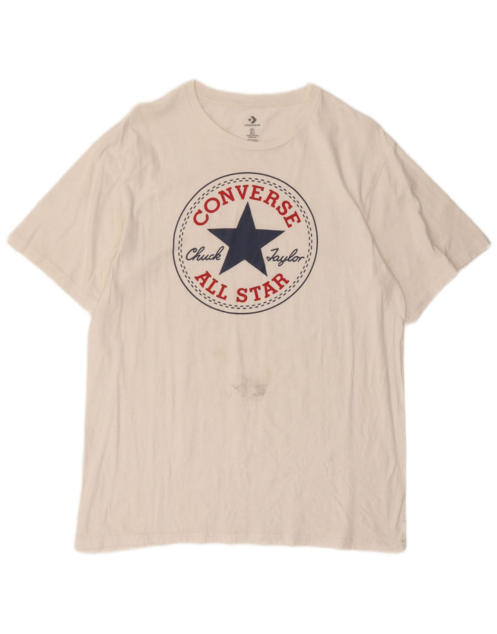 Converse grafisk t-shirt til mænd, stor off white