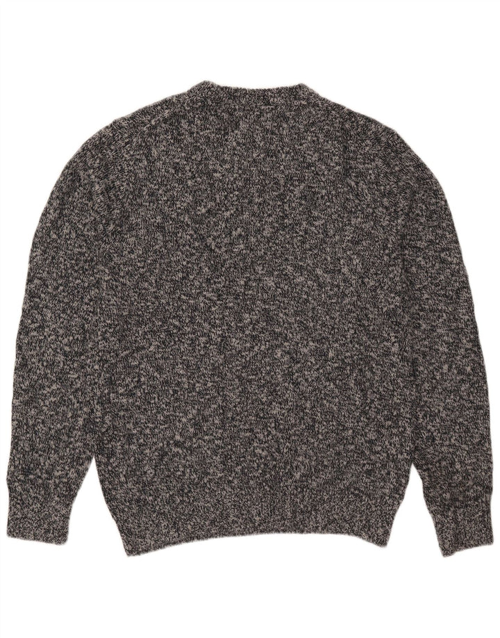 L.L.Bean Herre sweater med rund hals, mellemgrå flækket bomuld