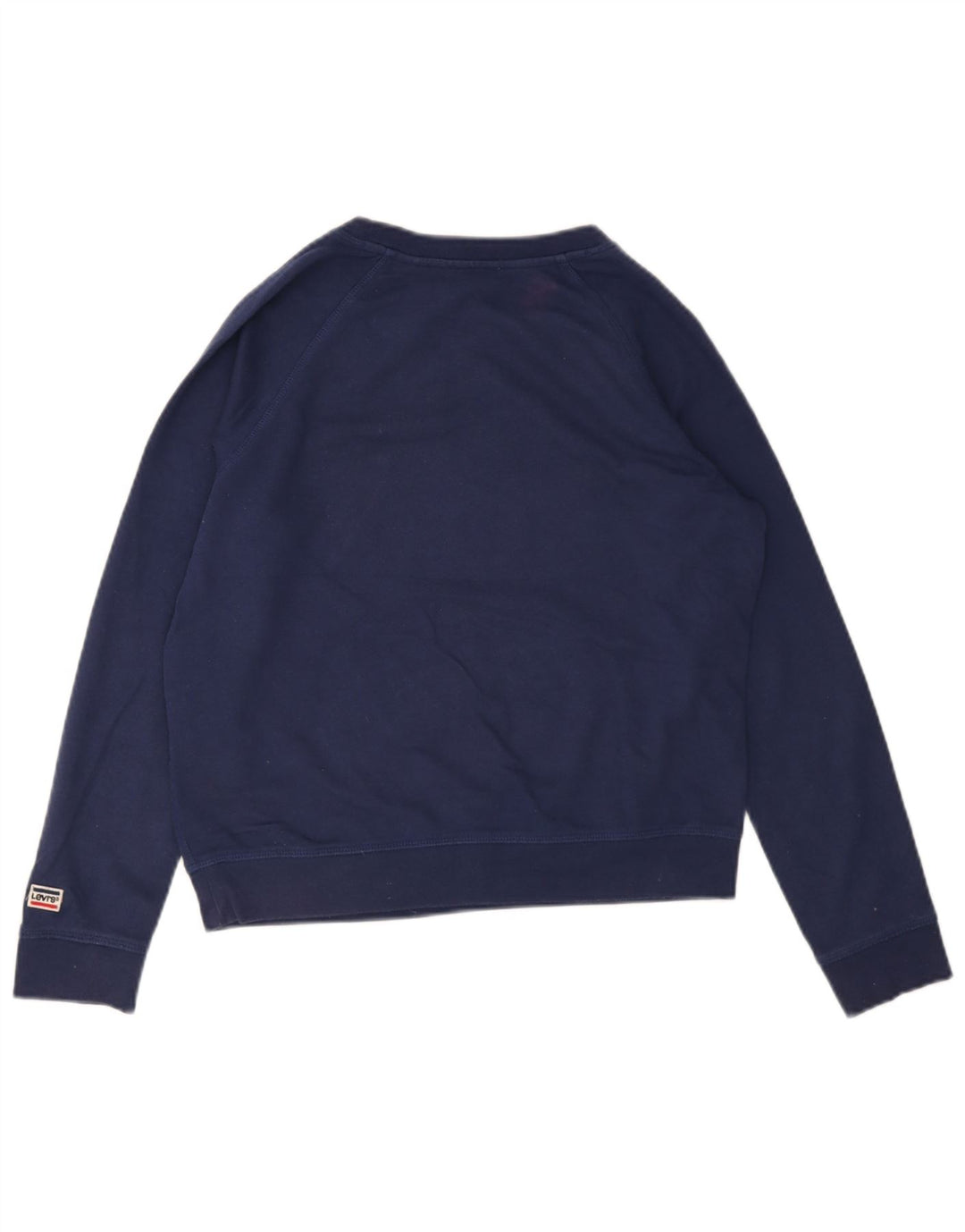 Levi's Grafisk Sweatshirt Jumper UK 14 Medium Marineblå Bomuld