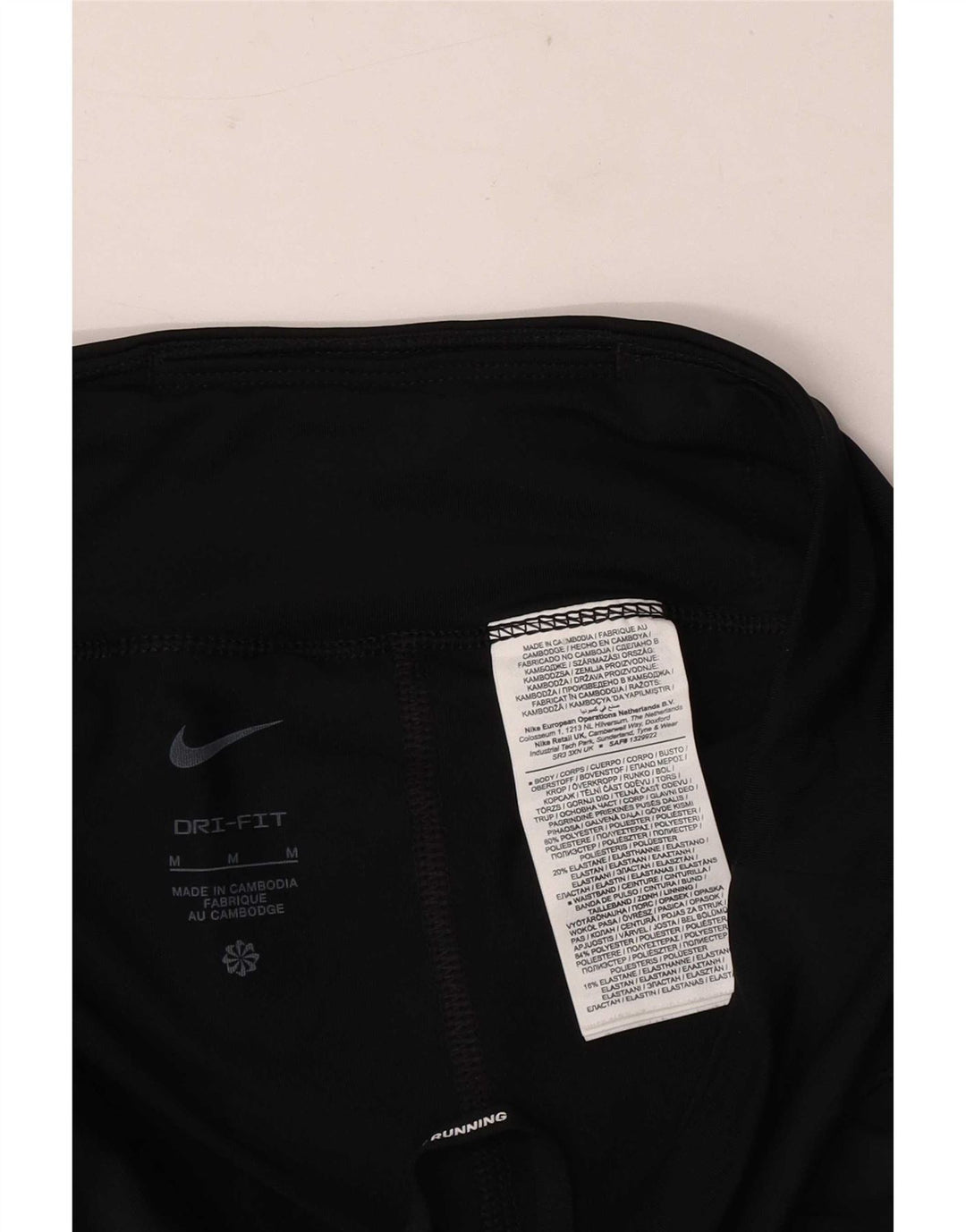 Nike Dame Dri Fit Sports Shorts UK 12 Medium Navy Blue Polyester