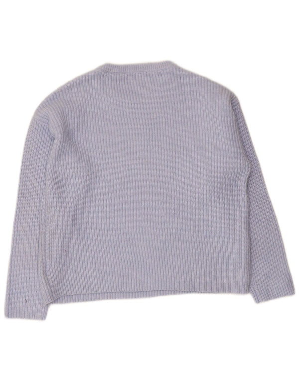 Marks & Spencer Dame sweater med rund hals DK 14 Medium Blue Polyester