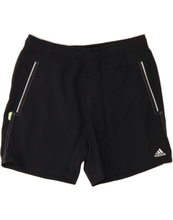 ADIDAS Mens Sport Shorts Small  Black Polyester Vintage Adidas and Second-Hand Adidas from Messina Hembry 