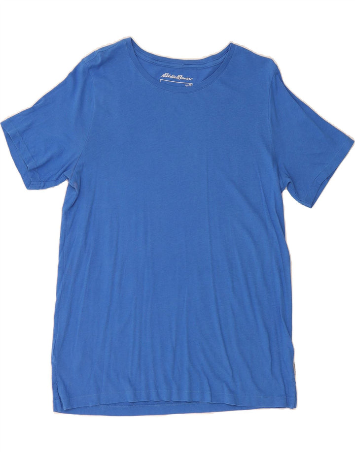 EDDIE BAUER Womens T-Shirt Top UK 14 Medium Blue Cotton Vintage Eddie Bauer and Second-Hand Eddie Bauer from Messina Hembry 