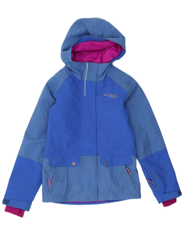 Columbia Girls Titanium Windbreaker Jacket 10-11 år Medium Blue