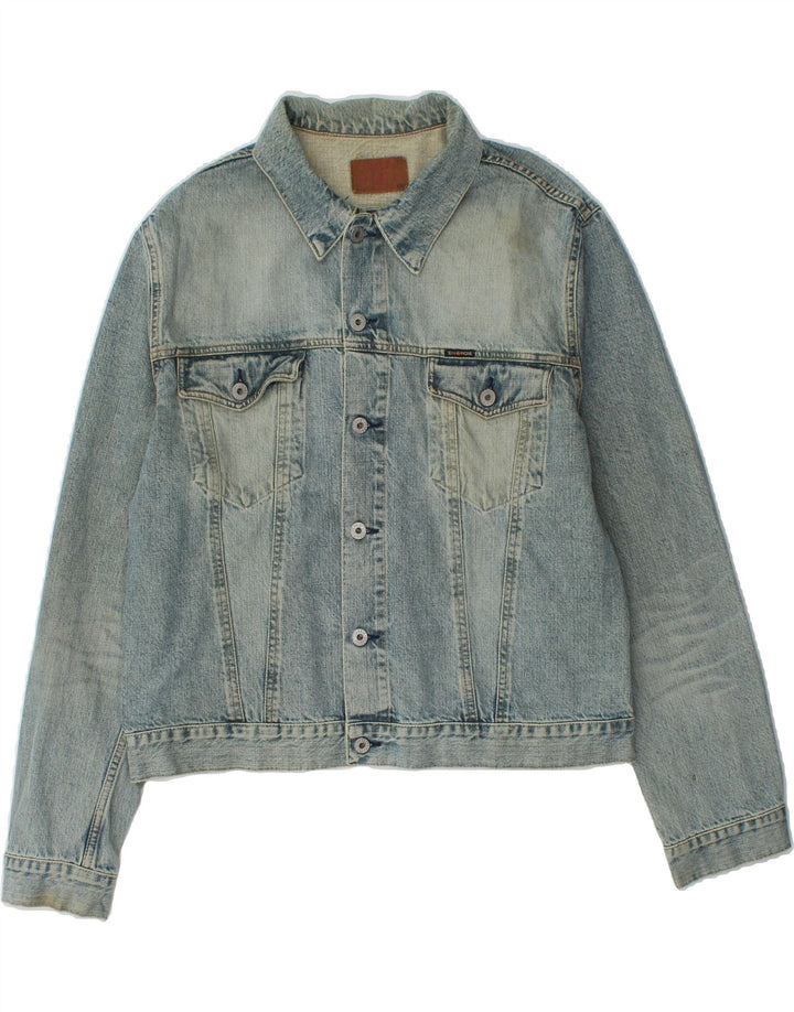 ENERGIE Womens Denim Jacket UK 20 2XL Blue Cotton Vintage Energie and Second-Hand Energie from Messina Hembry 