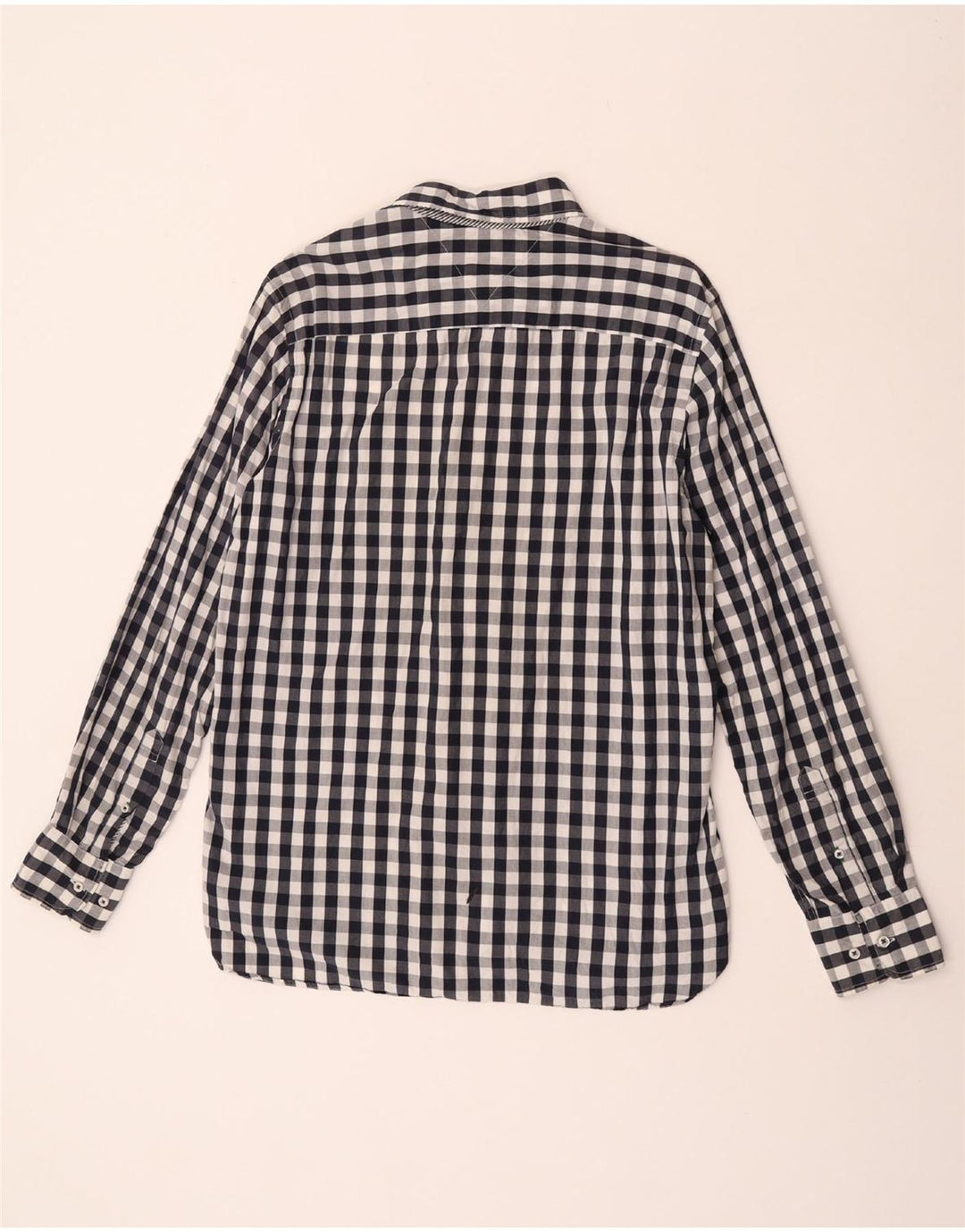 Tommy Hilfiger Herre Custom Fit skjorte størrelse 15 1/2 16 Medium Blue Gingham