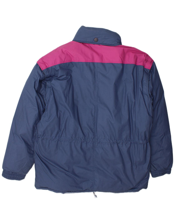 Diadora Skijakke med hætte til mænd UK 42 XL Blå Colourblock Polyester