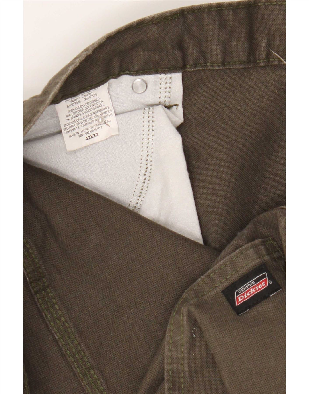 Dickies Straight Cargo bukser til mænd W42 L32 Khaki Bomuld