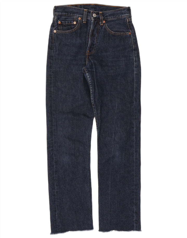 Levi's Dame 501 Straight Jeans W26 L30 Marineblå