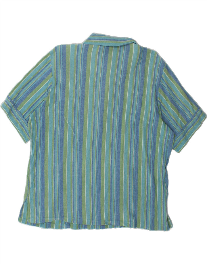 ORVIS Womens Short Sleeve Pullover Shirt UK 18 XL Multicoloured Striped Vintage Orvis and Second-Hand Orvis from Messina Hembry 