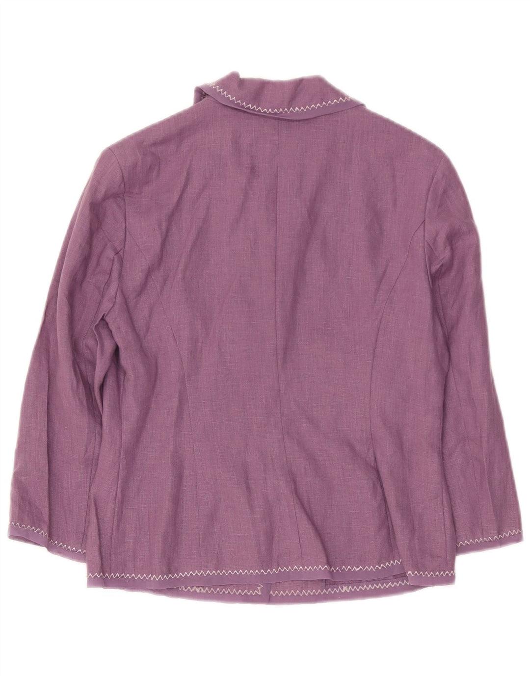 Laura Ashley Dame 3 Button Blazer Jacket UK 8 Small Purple Linen