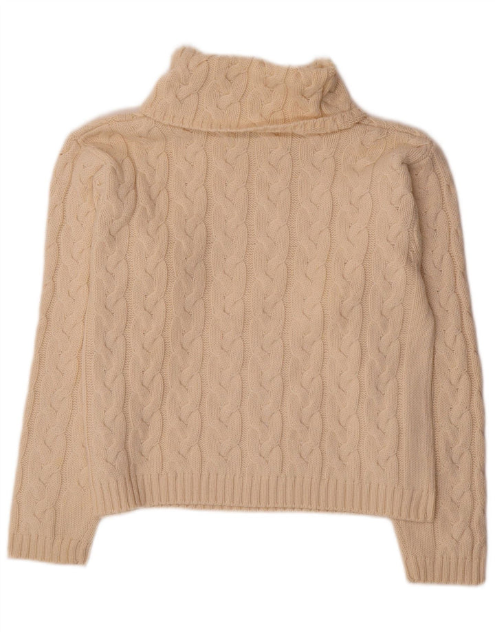 Marco Pecci Dame Rullehals Sweater UK 10 Small Off White Uld