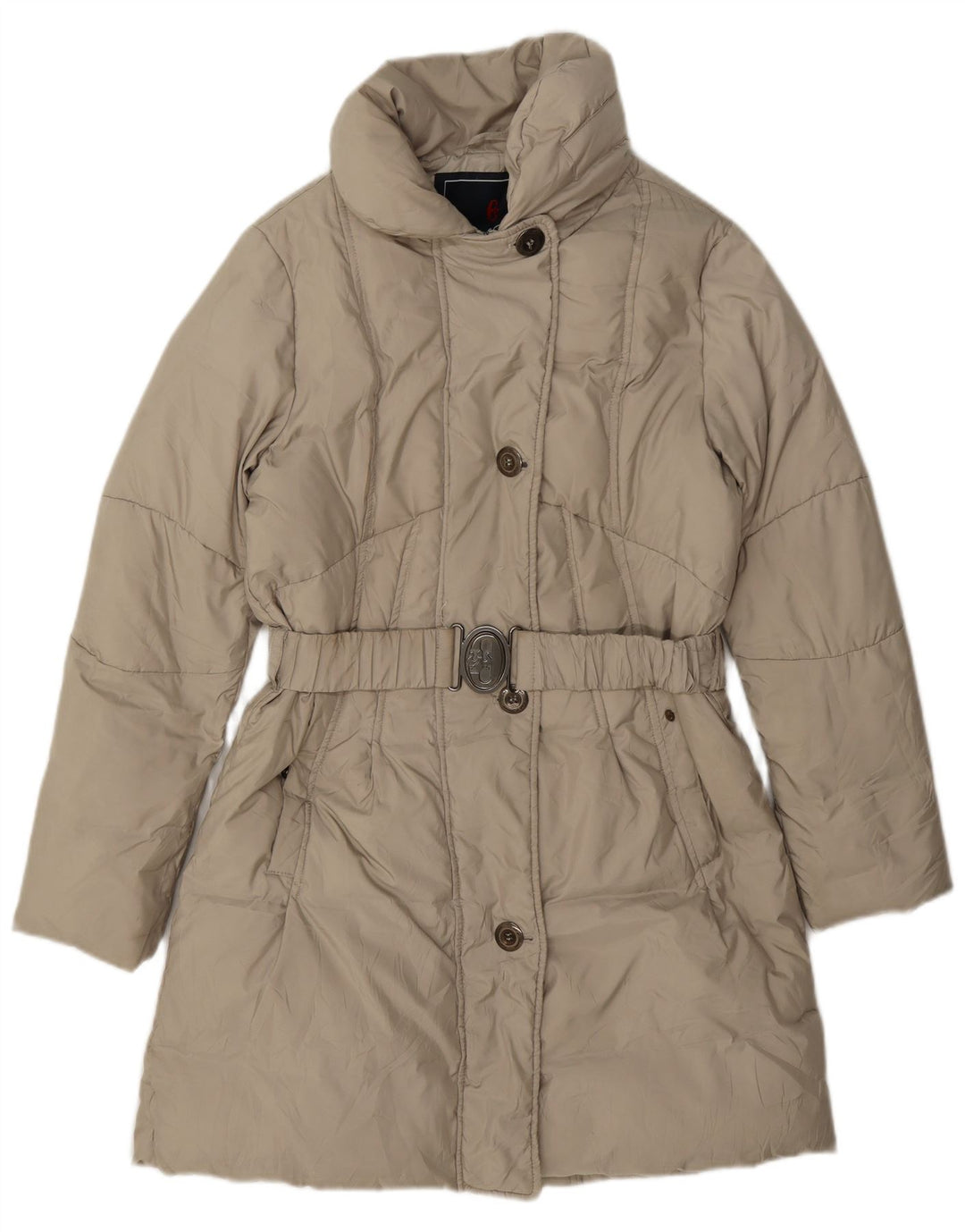 Conte of Florence Polstret Frakke IT 42 Medium Beige Polyester til kvinder