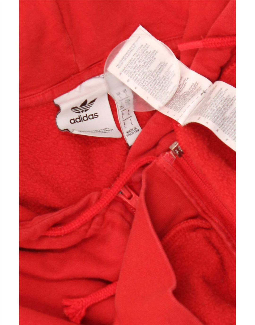 Adidas Hættetrøje med lynlås til mænd Stor rød bomuld