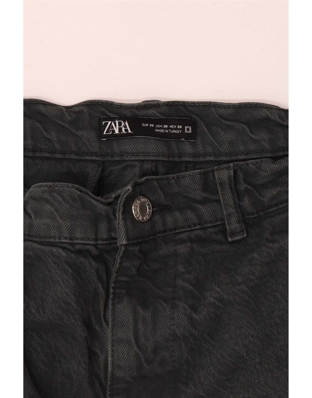 Zara Herre Cargo Loose Jeans EU 38 Small W30 L29 Grå