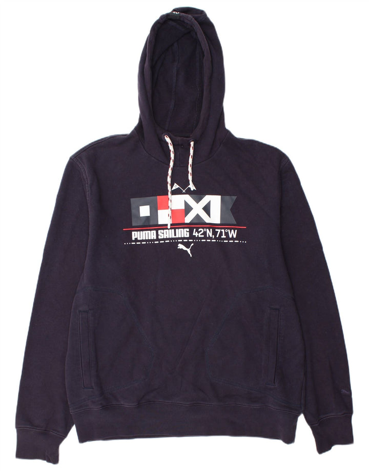 PUMA Grafisk hættetrøje til mænd XL Lilla