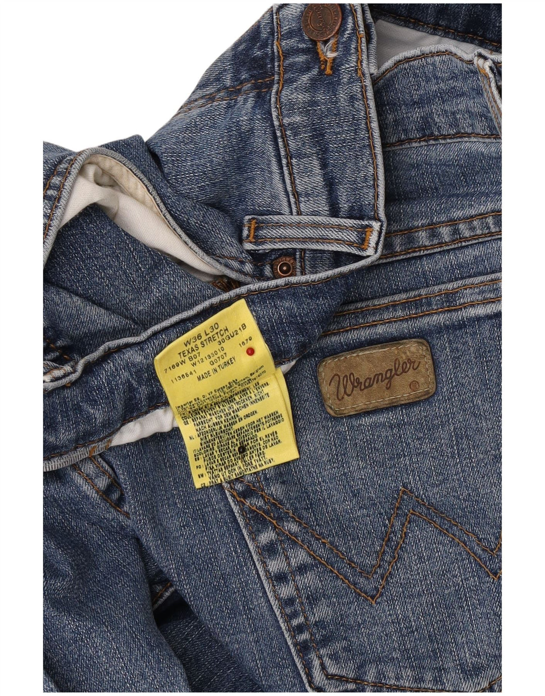 Wrangler Herre Texas Stretch Straight Jeans W36 L30 Blå Bomuld