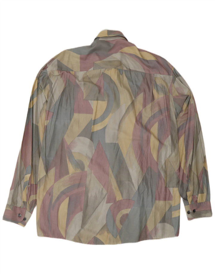 CASA MODA Herre abstrakt mønster skjorte str. 40 Medium Flerfarvet viskose