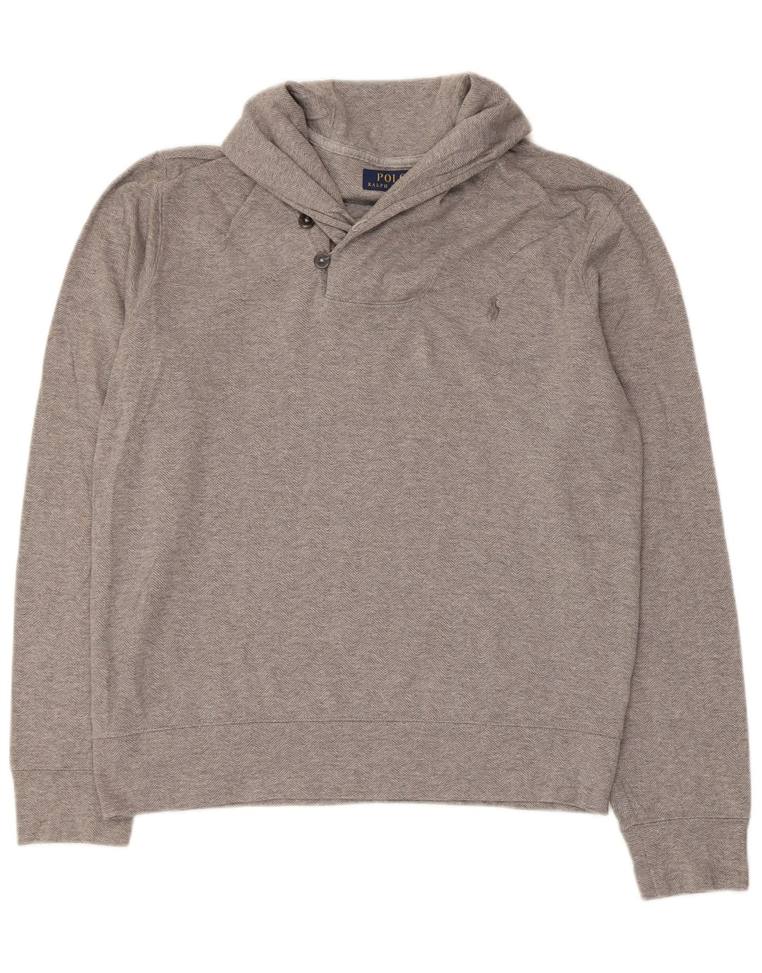 Polo Ralph Lauren Herre Shawl Neck Sweatshirt Jumper Medium Grå Bomuld