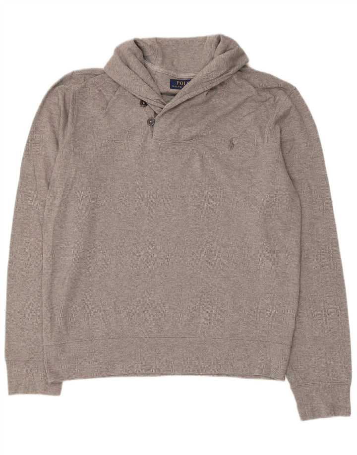 Polo Ralph Lauren Herre Shawl Neck Sweatshirt Jumper Medium Grå Bomuld