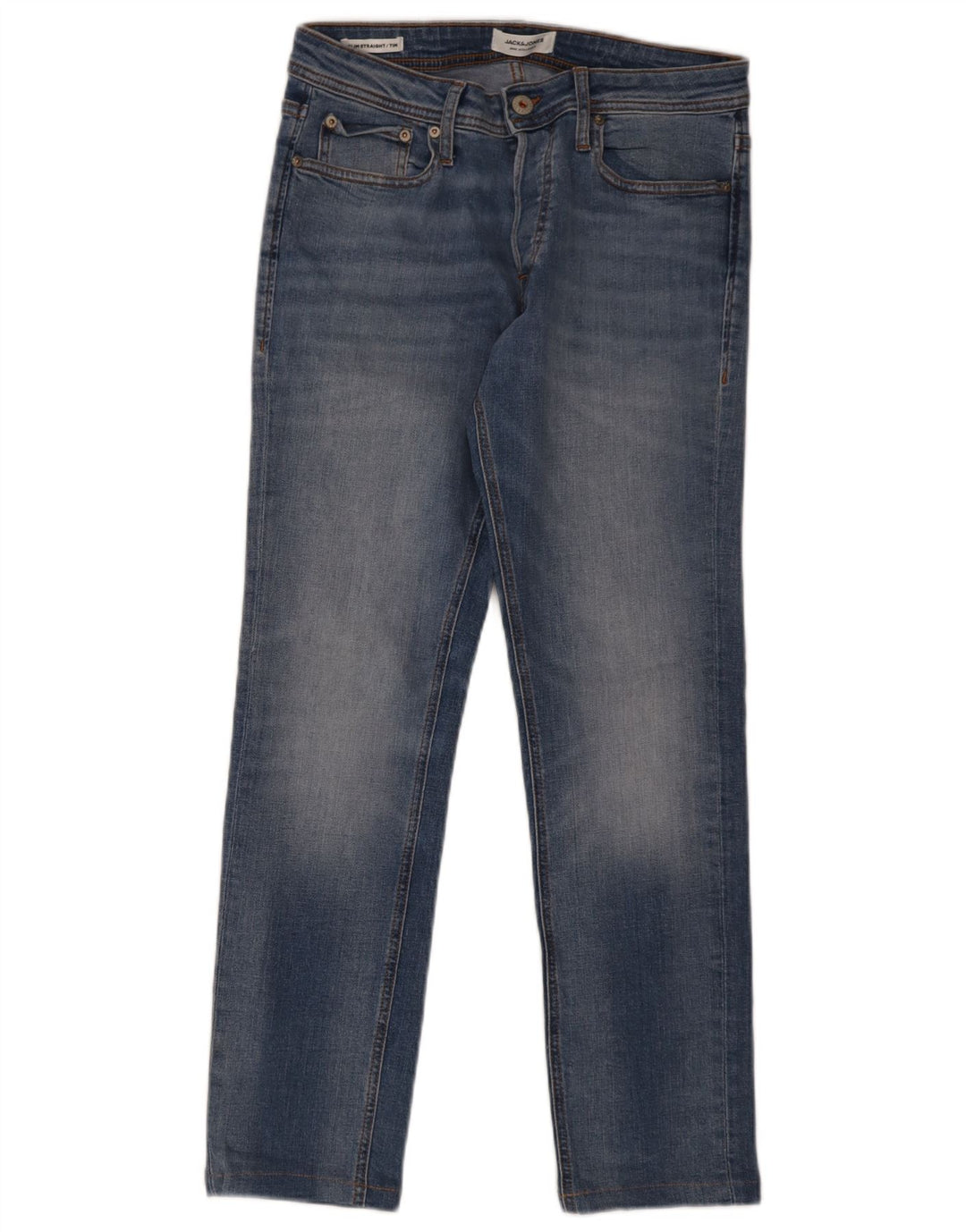 Jack & Jones Herre Tim Slim Straight Jeans W29 L32 Blå Bomuld