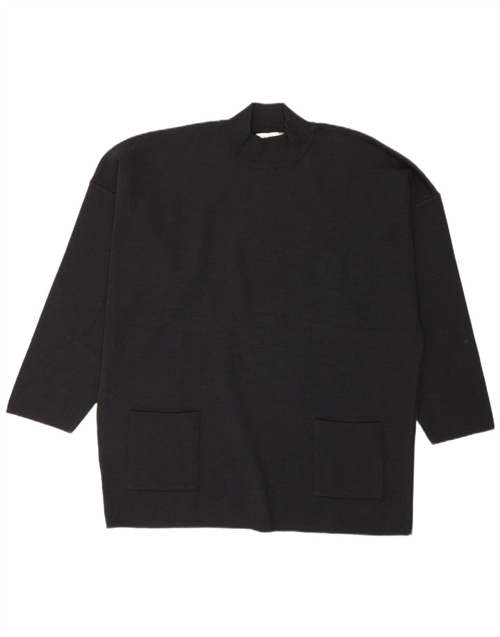 Arnaud & Thierry Gillier Dame Turtle Neck Jumper Sweater UK 14 Medium Bla