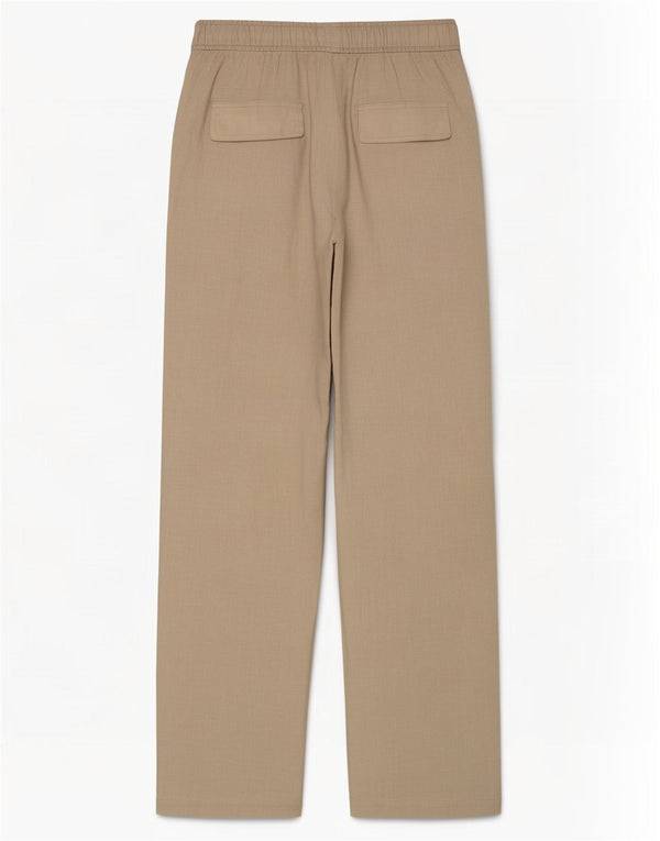 Zara Dame High Waist Loose Fit Bukser Medium W28 L30 Beige Linned
