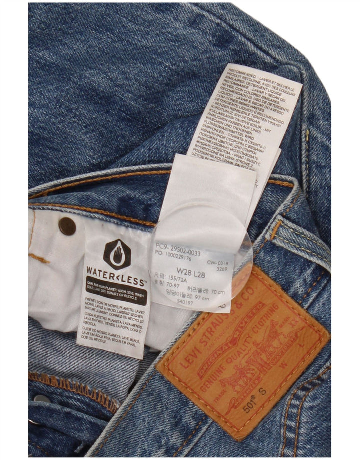 Levi's Herre 501 Straight Jeans W28 L28 Blå Bomuld