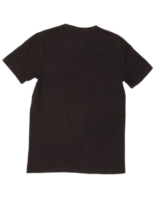 Crew Clothing Herre T-Shirt Top Lille Sort Bomuld