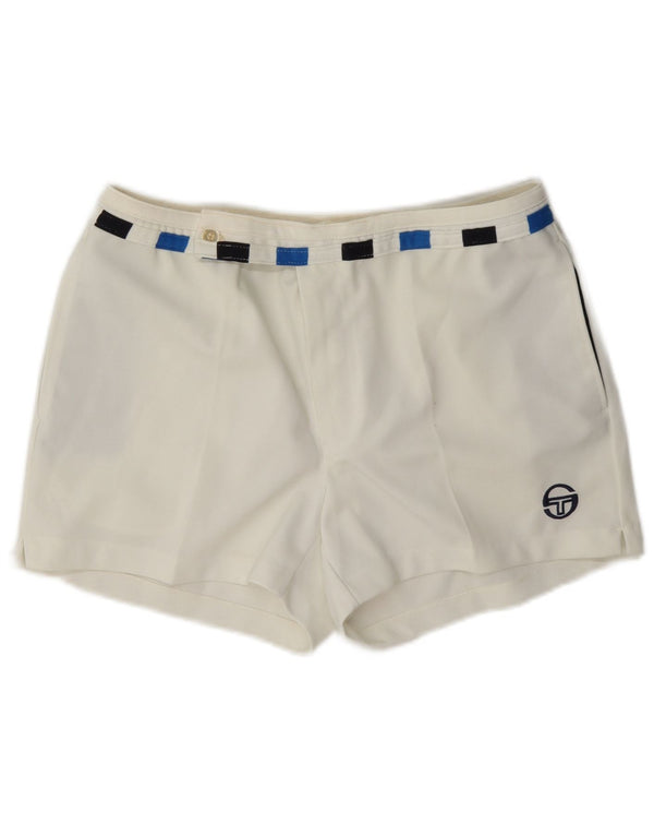 Sergio Tacchini Chino Shorts til kvinder IT 52 2XL W36 Hvid Colourblock