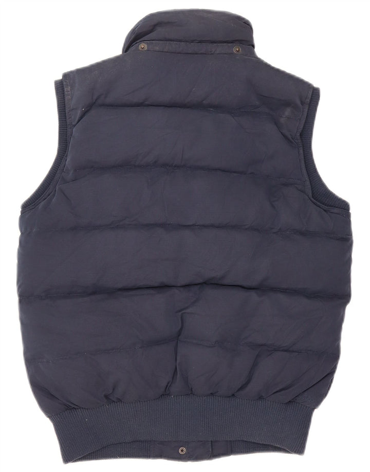 Fat Face Dame Sherpa Polstret Gilet UK 12 Medium Navy Blue Polyester
