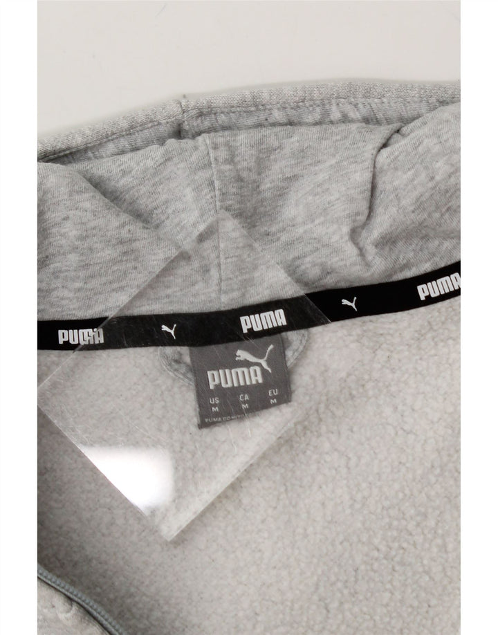 PUMA Womens Zip Hoodie Sweater UK 14 Medium Grey Cotton Vintage Puma and Second-Hand Puma from Messina Hembry 