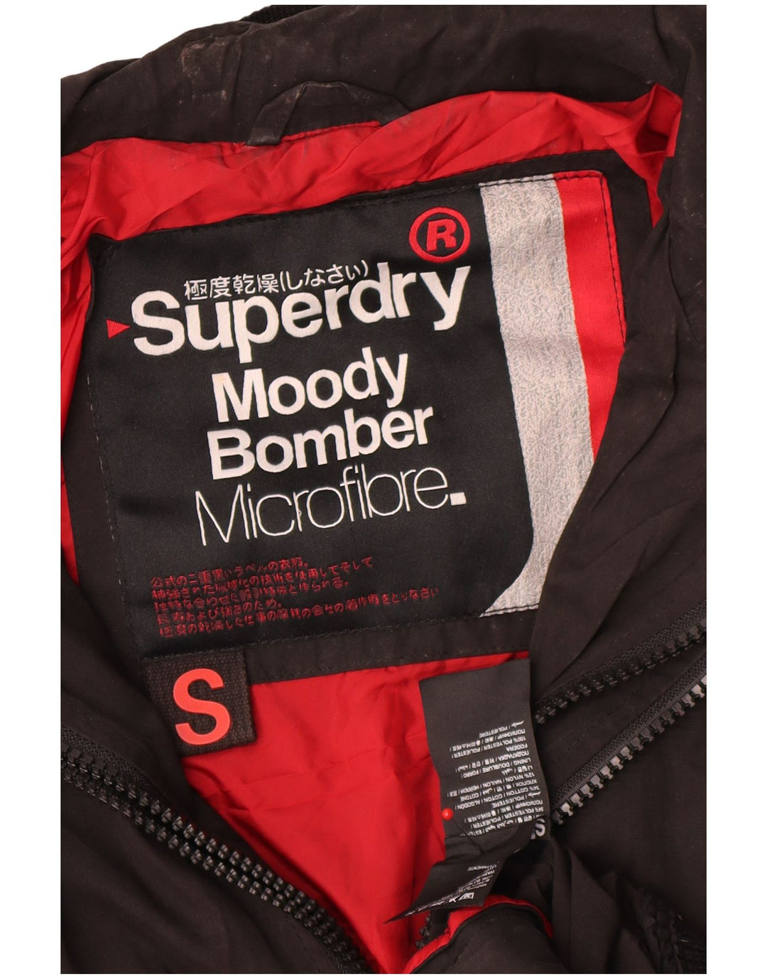 Superdry Bomberjakke til mænd UK 36 Lille sort polyester