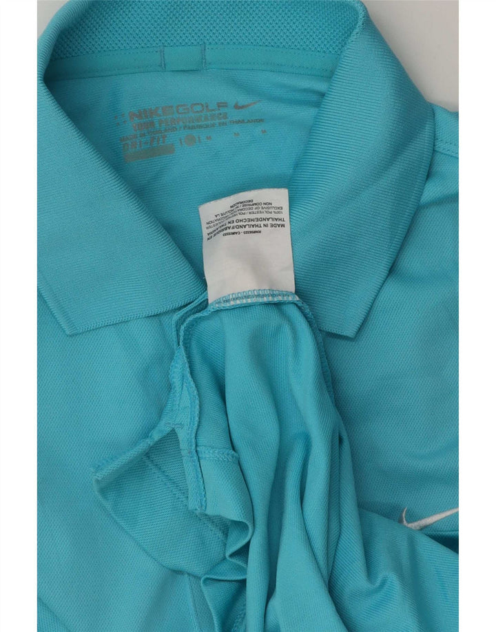 Nike Dri Fit poloshirt til mænd Medium turkis polyester