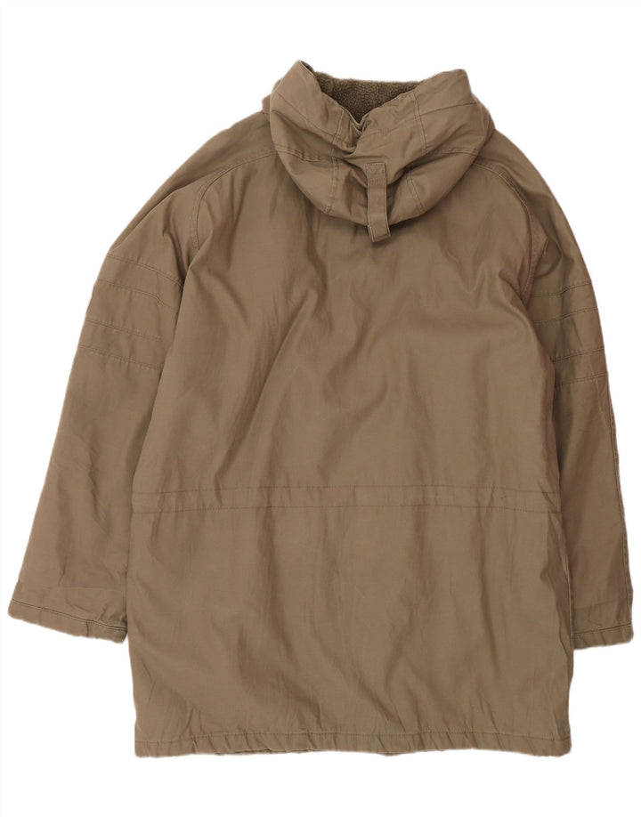 Levi's Herre Hooded Parka Jacket UK 40 Stor Beige Bomuld