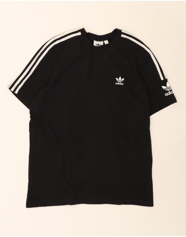 Adidas Herre T-Shirt Top Medium Sort Bomuld